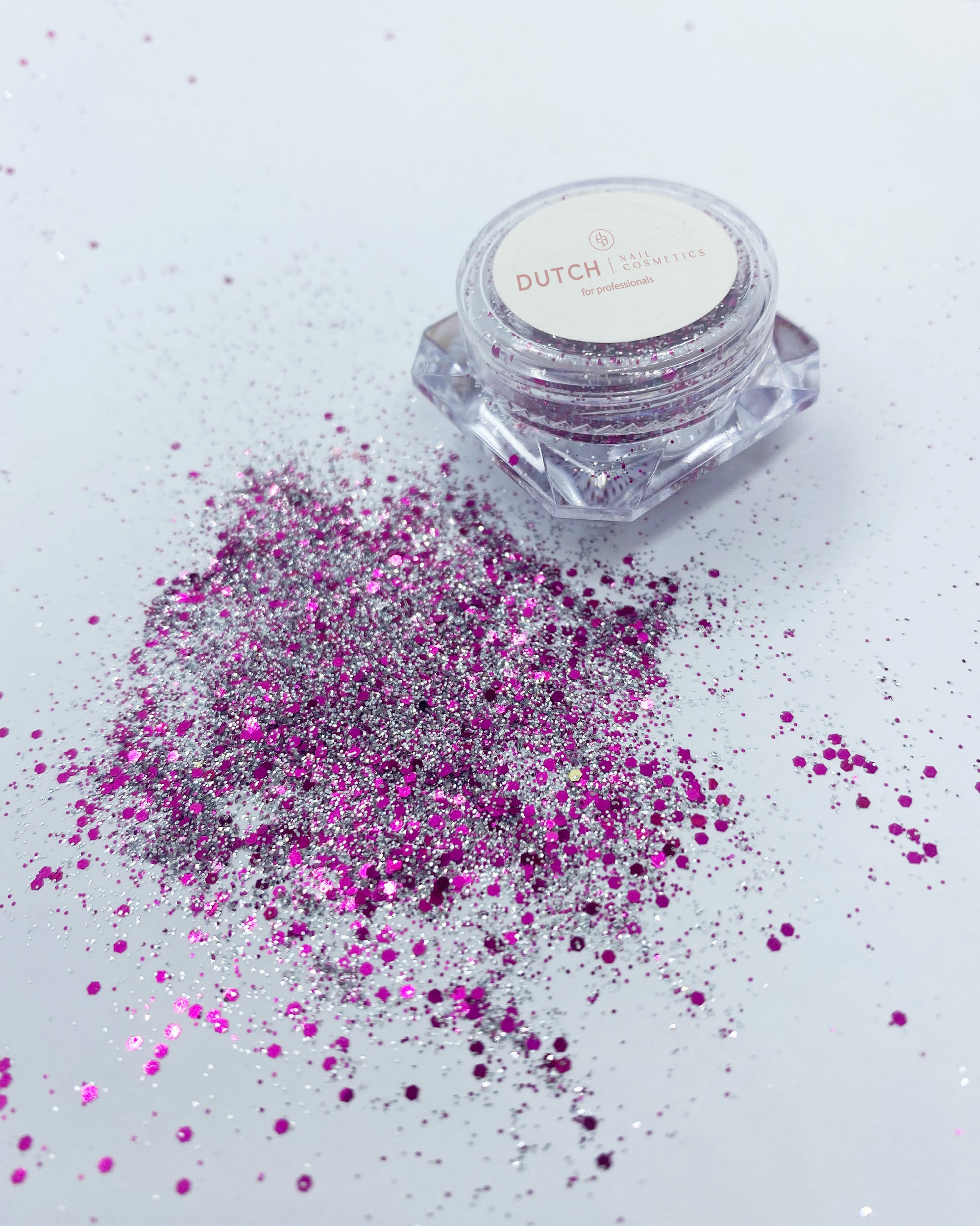Confetti Glitter Silver & Pink